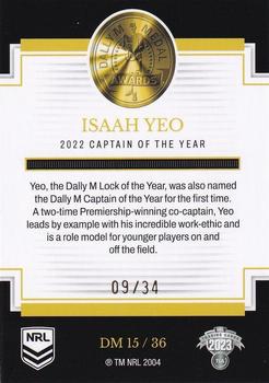 2023 NRL Traders Elite - 2022 Dally M Awards Priority #DM15 Isaah Yeo Back